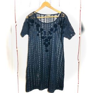 ✨MONSOON NAVY BLUE TRANSPARENT KNIT DRESS